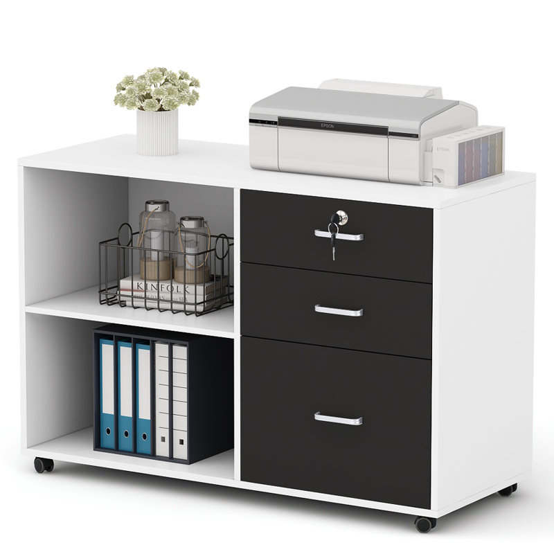 Inbox Zero Madewell 3Drawer Lateral Filing Wayfair
